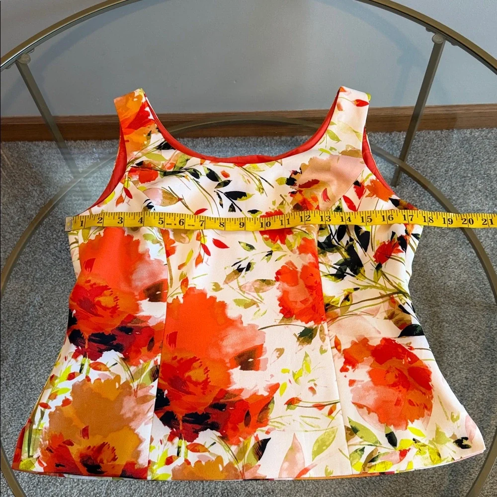 Kasper Floral Tank Top Size 4P - Picture 9 of 14